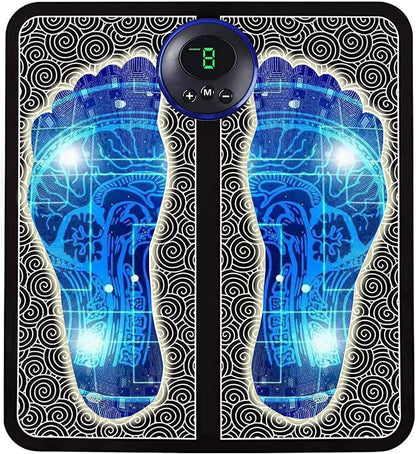 Rechargeable Electric Foot Massager with EMS Technology - 8 Modes & 19 Intensity Settings for Pain Relief and Relaxation