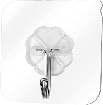 Transparent Reusable Flower Adhesive Hooks 1pcs