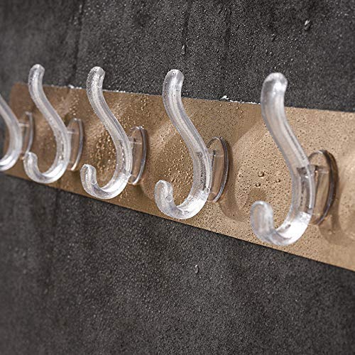 Multi-Purpose Adhesive 6-Hook for Strong, Heavy-Duty Hanging Gold 1pcs