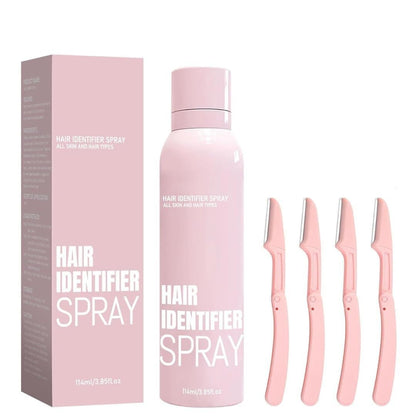 Hair Identifier Spray for Face Shaving & Dermaplaning | No-Irritation Depilatory Soothing Spray for Skin & Body | Quick & Easy Hair Removal for Smooth, Flawless Skin