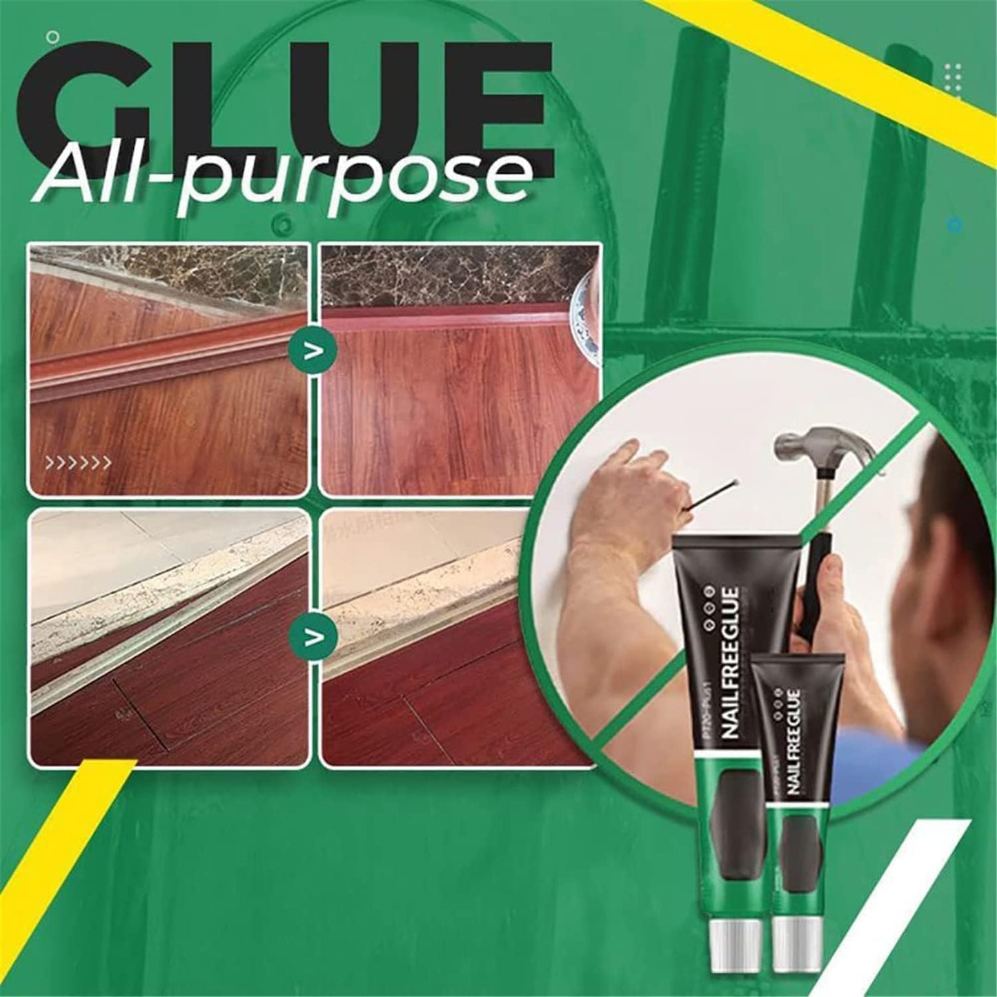 Nail Free Glue Adhesive Ultra-Strong Instant Sealant Multifunctional Adhesive Universal Super Strong Glue for Resin Ceramic Metal Glass