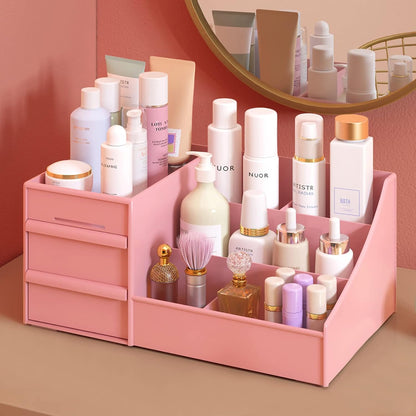 Chic Cosmetic Organizer Box with Drawers | Makeup Storage Stationary Box