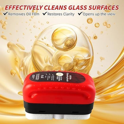 Automotive Oil Film Cleaning Brush | Glass Coating for Windshield | Improves Clarity & Visibility | Prevents Rain and Fog for Car Glass, Windshields, and Windows