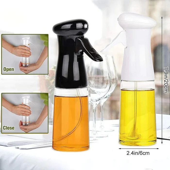 Glass oil Spray Dispenser Cooking 220ml Used for Air Fryer, Salad Making, Frying, BBQ