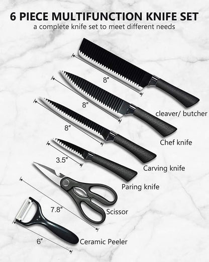 6 Pieces Professional Kitchen Knife Set