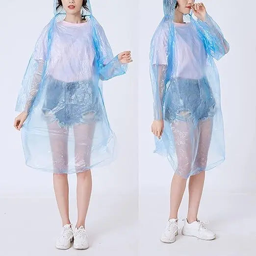 3 Pcs Portable Disposable Emergency Raincoats Waterproof Rain Poncho in A Ball