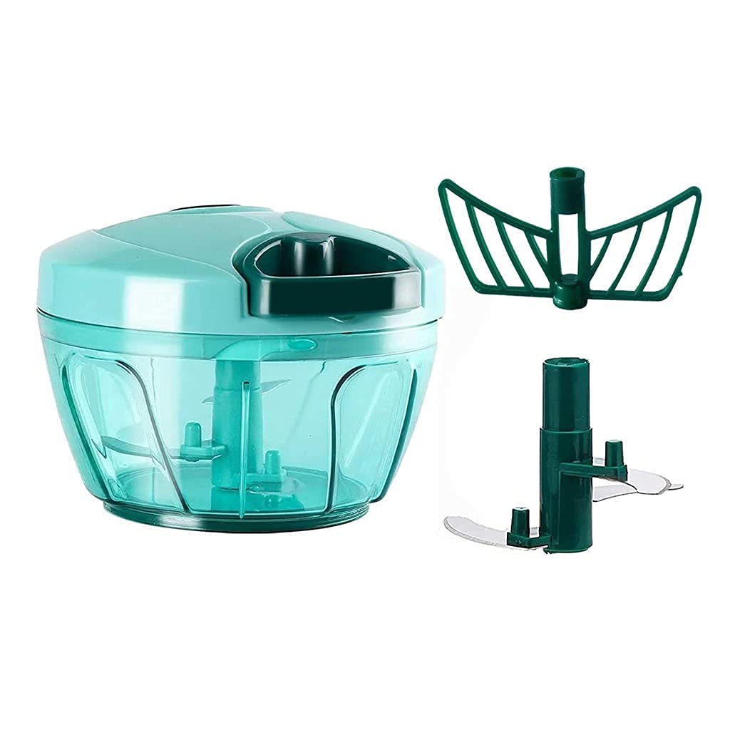 2 in 1 Manual Vegetable Rassi Chopper for Kitchen, Dori Vegetable Onion Cutter for Kitchen 450 ml