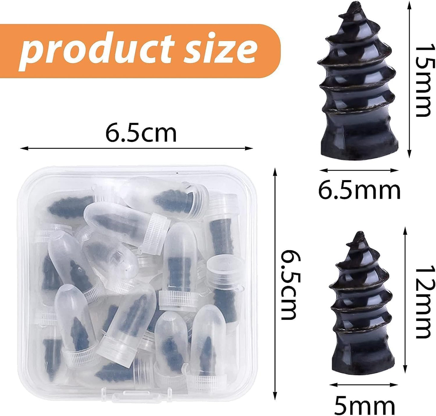 10 pcs Tyre Repair Screw, Rubber Nail Tire Repair Self-Service Tire Repair Nail, Puncture Repair Nail Vacuum Tyre Repair Nail for Car Motorcycle Bicycle