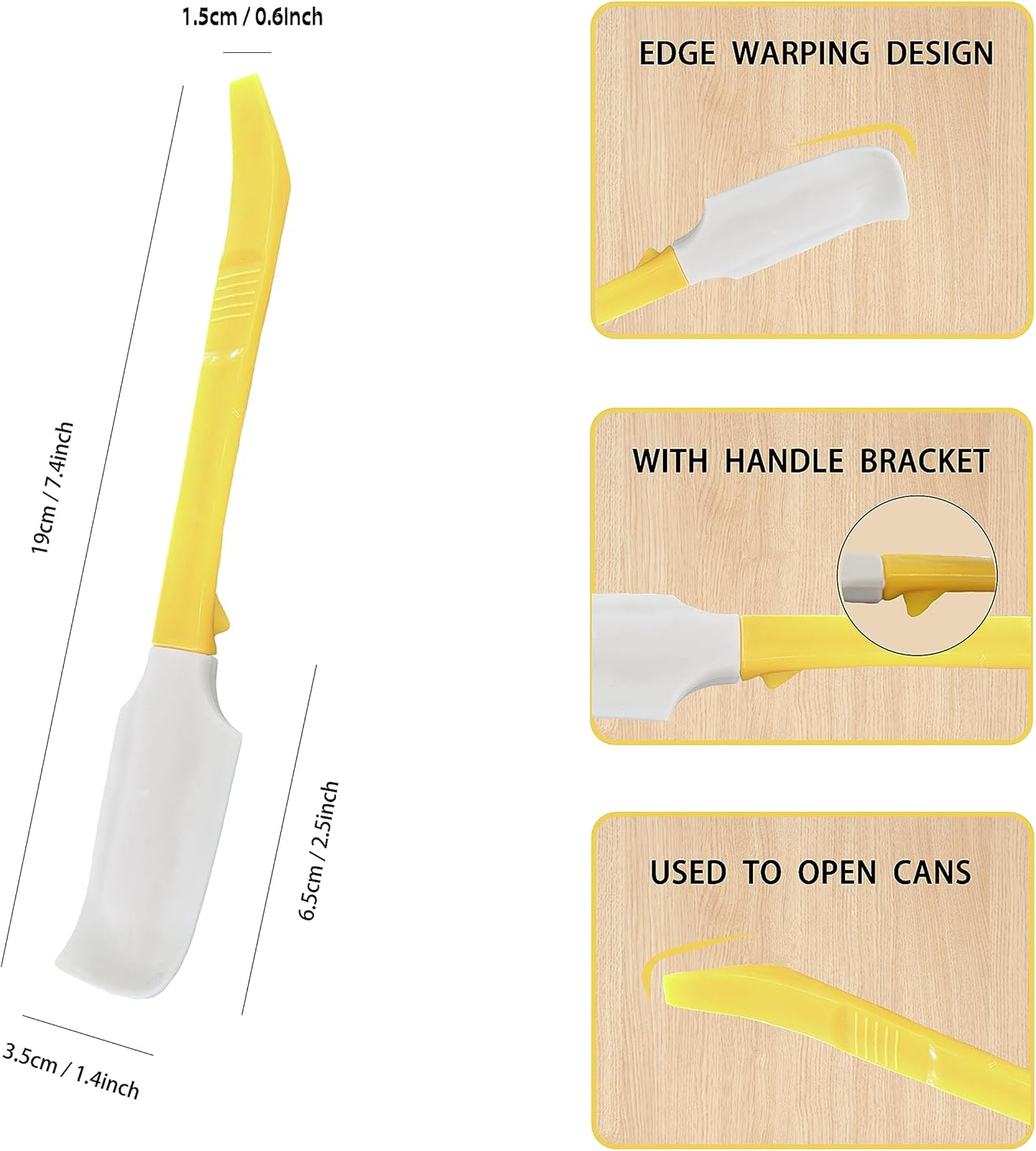 Silicone Jam Spreader with Can Opener End, Spatula Multi-function applicator, For Kitchen, Baking.1 pc