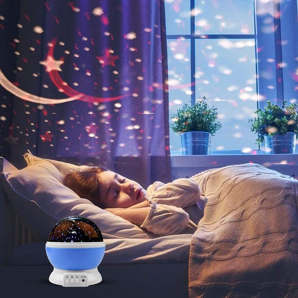 Star Master Projector with USB Wire Colorful Romantic LED Star Master Sky Night Projector Bed Light Lamp