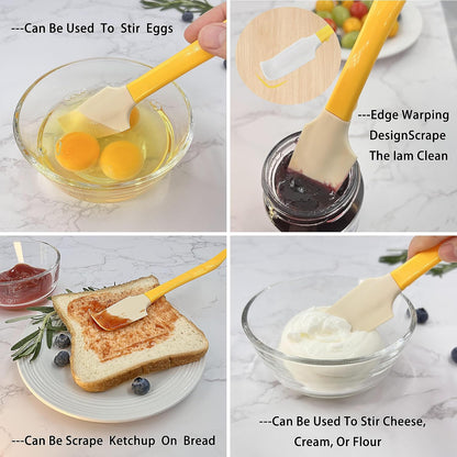 Silicone Jam Spreader with Can Opener End, Spatula Multi-function applicator, For Kitchen, Baking.1 pc