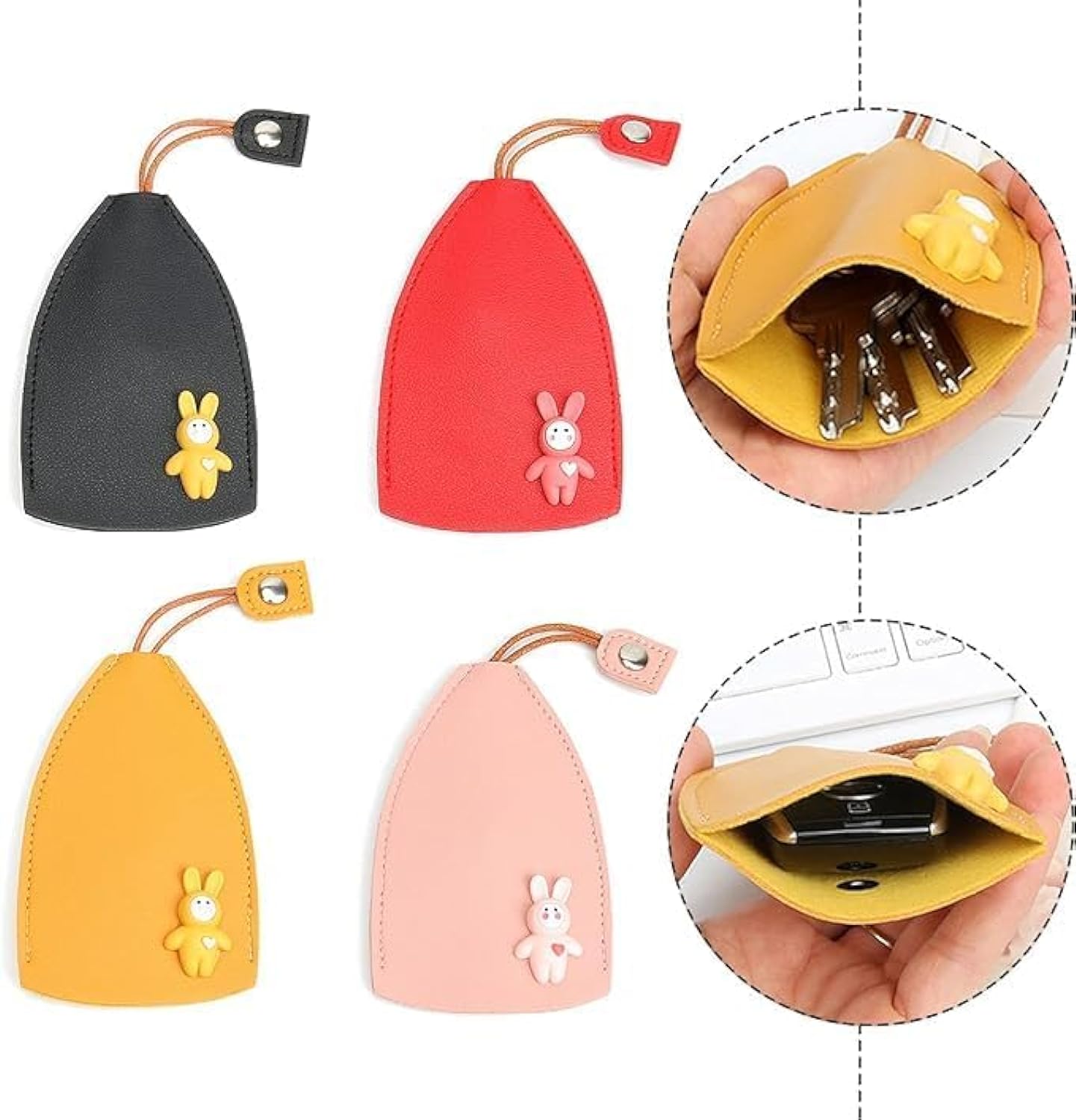 Pull Out Cute Large Capacity Car Key Case, Case Key Holder, Cartoon Pull Type Key Bag super large capacity(1 pc multicolour)