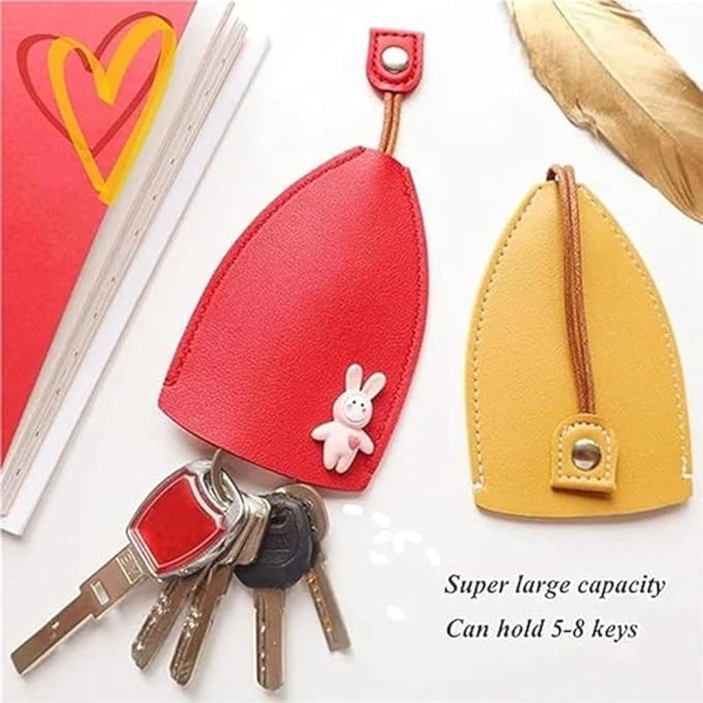 Pull Out Cute Large Capacity Car Key Case, Case Key Holder, Cartoon Pull Type Key Bag super large capacity(1 pc multicolour)