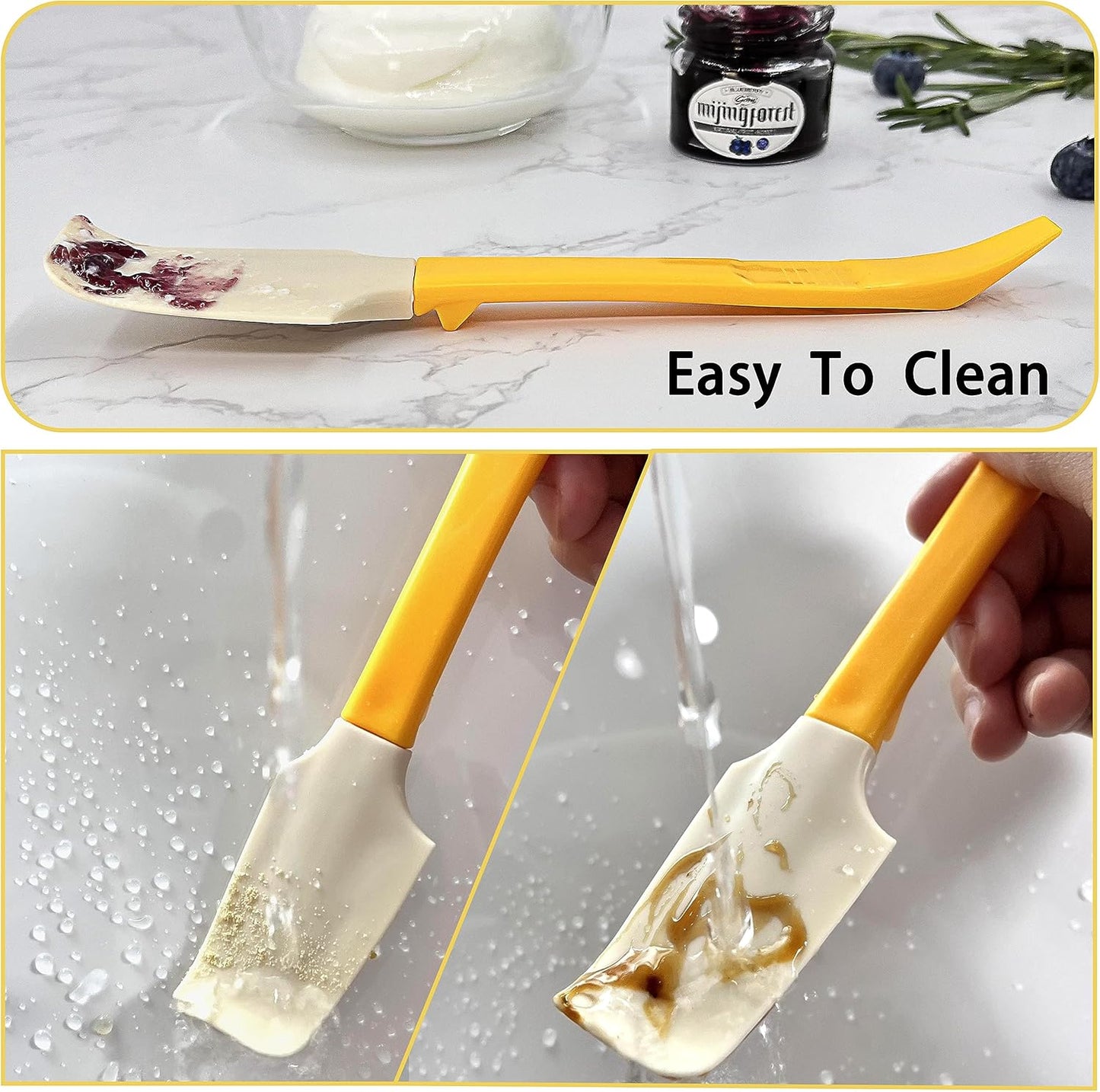 Silicone Jam Spreader with Can Opener End, Spatula Multi-function applicator, For Kitchen, Baking.1 pc