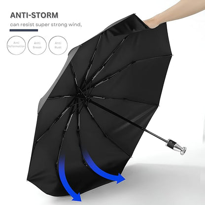 RR Auto Open Close Umbrella for Rain 3 Fold with Auto, Windproof Large