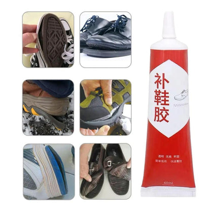 Shoe Glue Waterproof Quick-drying Repair Shoes Universal Adhesive Glue Instant Shoe Adhesive Shoemaker Professional Repair Tools (60ml)