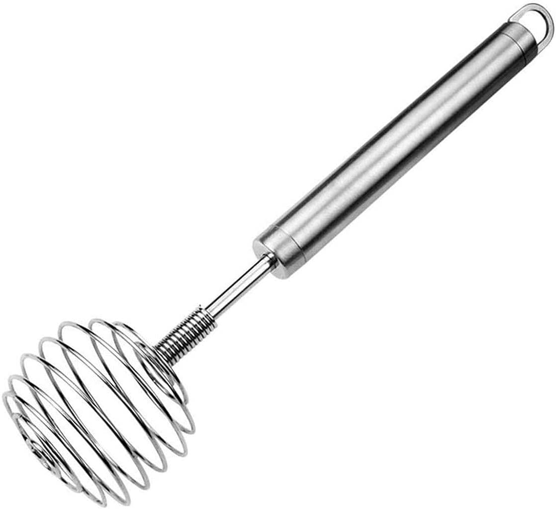 Handheld Stainless Steel Wire Egg Whisk | Semi-Automatic Hand Mixer, Eggbeater, Frother for Cream, Milk, & Flour | Durable Kitchen Whisk for Baking, Cooking & Blending