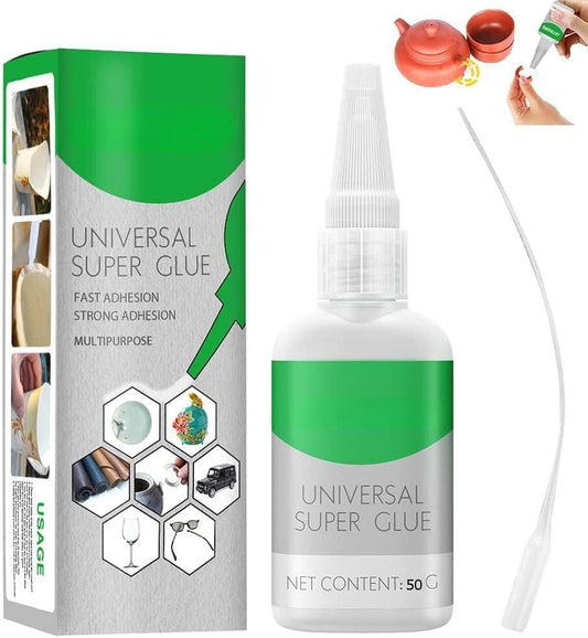 Universal Super Adhesive Glue High Strength Oily Instant Stick Waterproof Strong Quick Repair Glue For Plastic, Wood, Metal, Glass, Shoes (50ml)