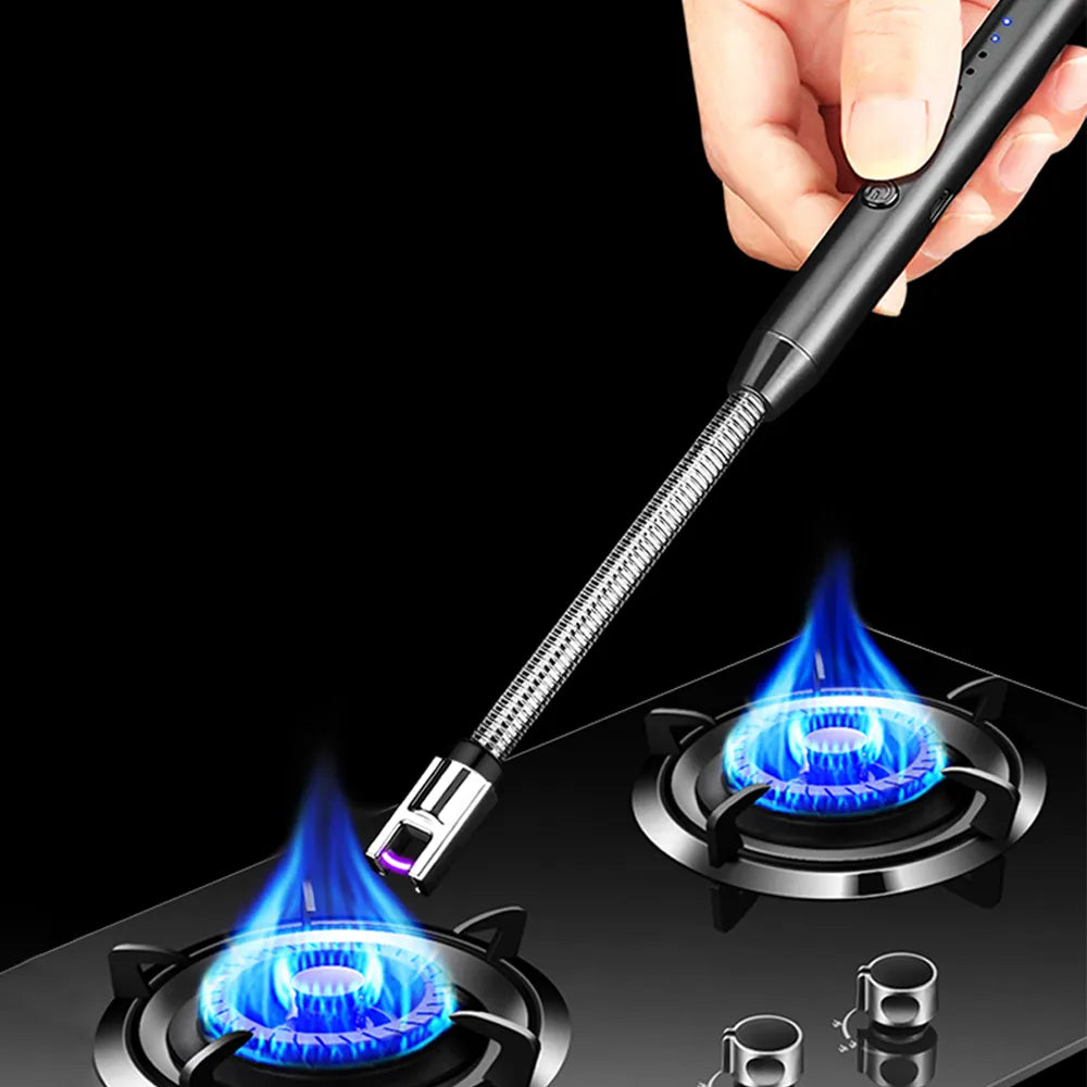 Windproof Kitchen Electric USB Arc Lighter Camping Rechargeable Flameless Plasma Lighter