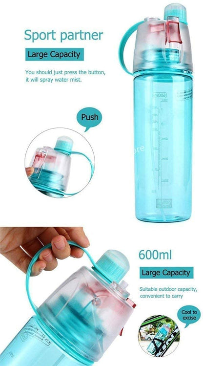 2 in 1 Water Bottle and Spray Gun for Refreshing Hydration